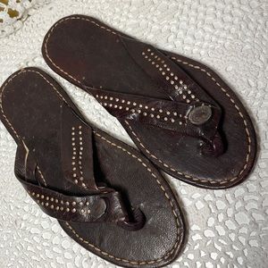Vintage handcrafted aboriginal leather sandals